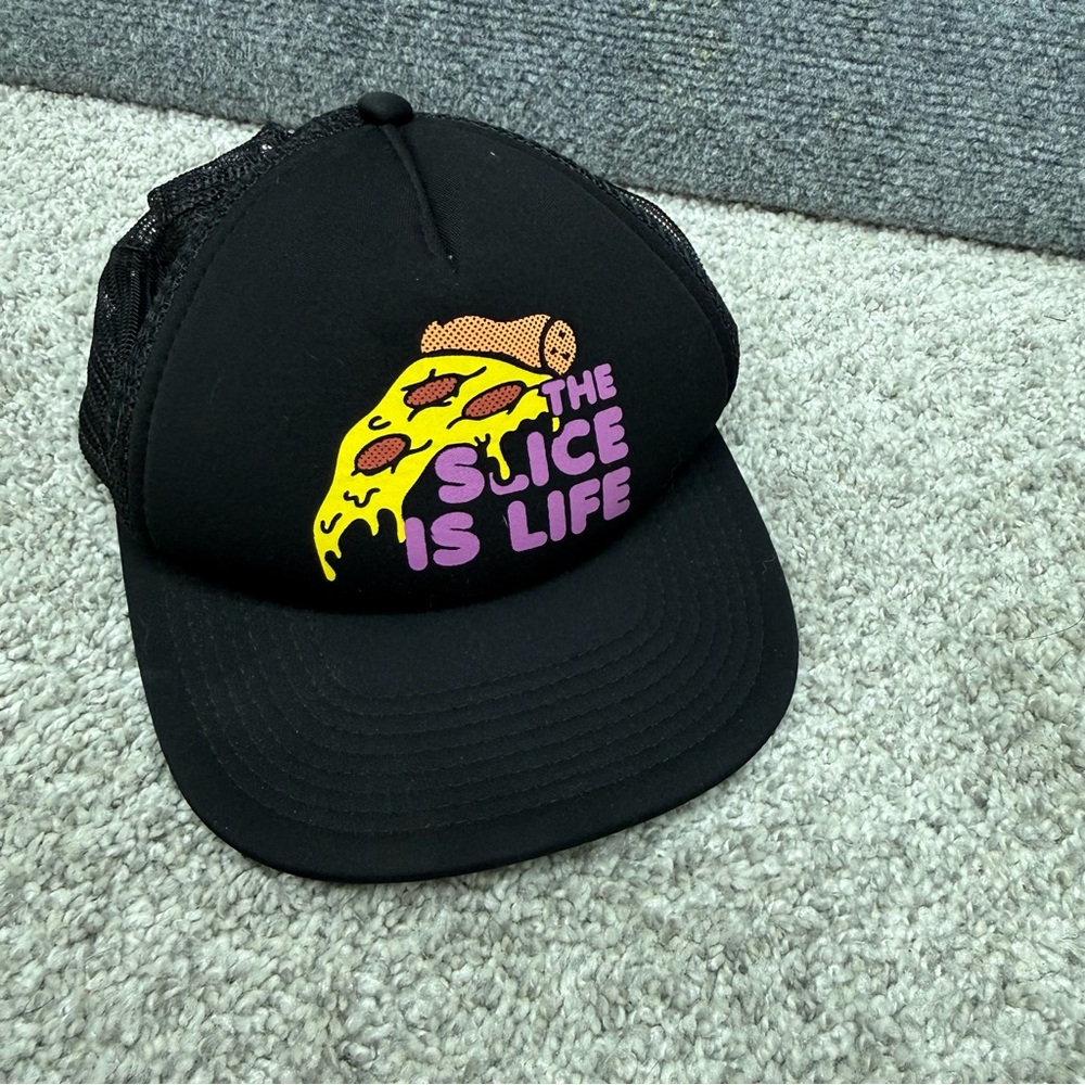 Pukkainc Pizza Machine‎ "The Slice is life" Men's Hat Cap snapback trucker black